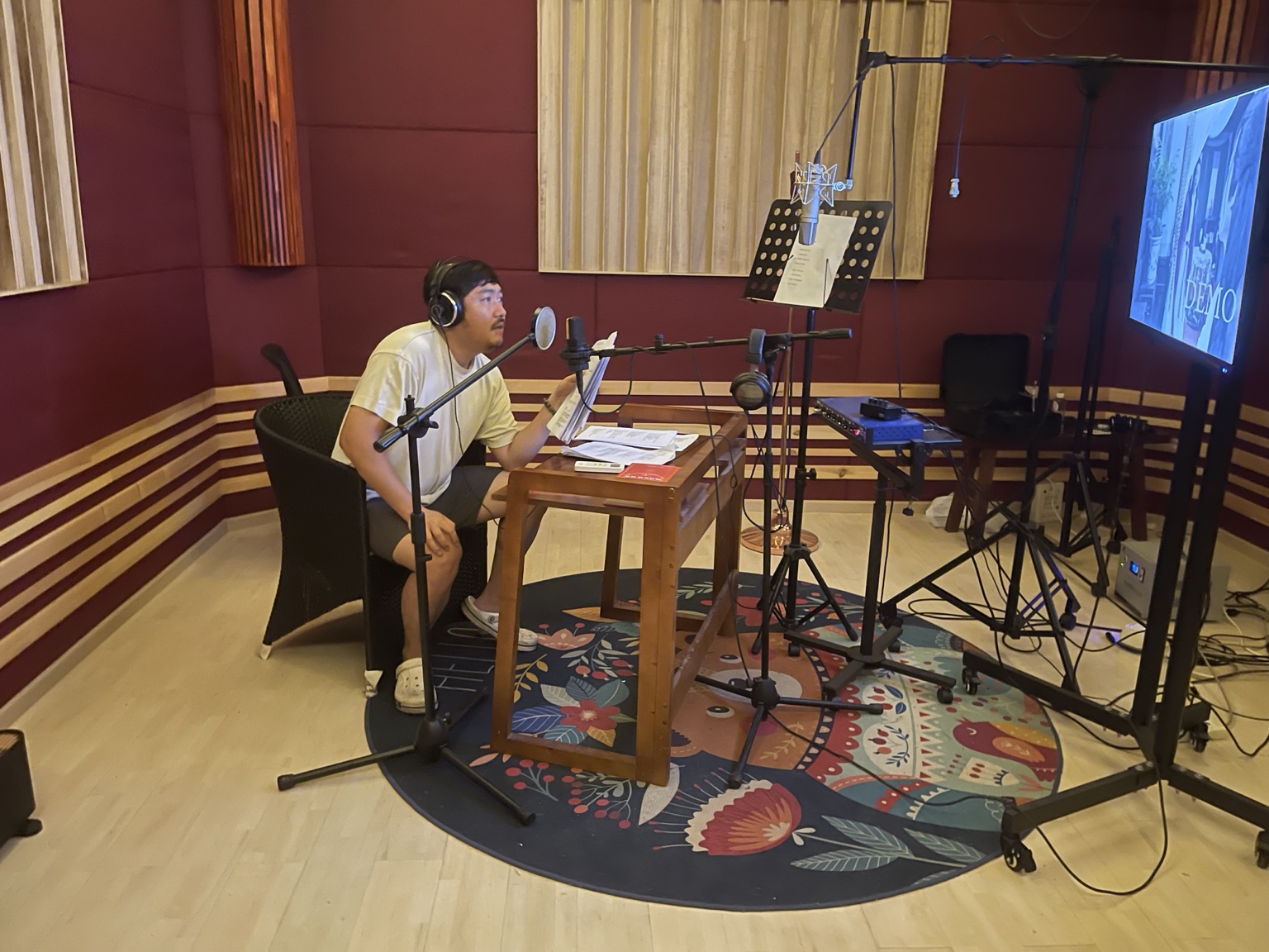 Studio voice recording